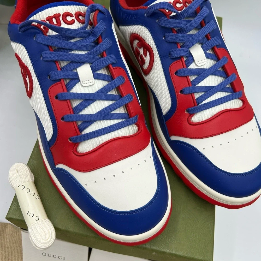 Men's Gucci Mac 80 leather low top sneakers size 13 made in Italy